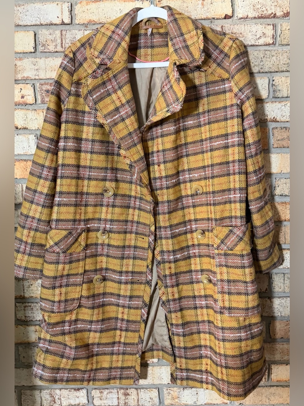 Free People plaid jacket Xs PTP 21” - Picture 2 of 5